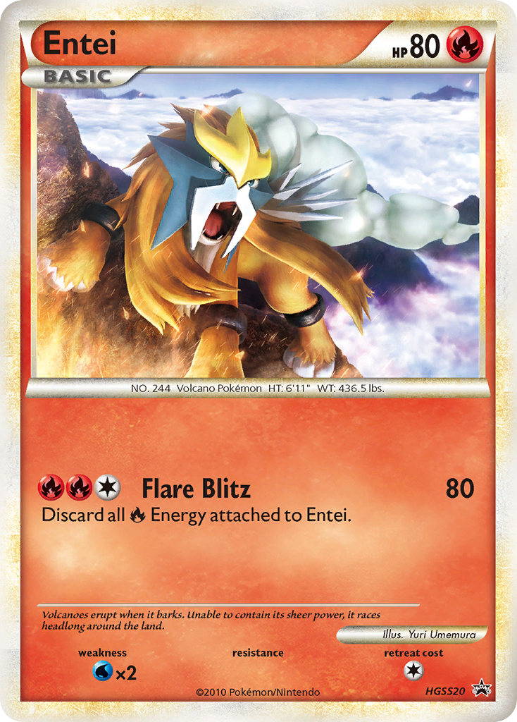 Entei - HGSS Black Star Promos - #HGSS20 - Pokemon TCG card
