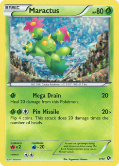 Maractus - McDonald's Collection 2011 - #2 - Pokemon TCG card