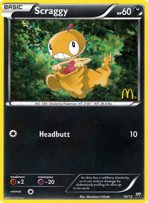 Scraggy - McDonald's Collection 2012 - #10 - Pokemon TCG card