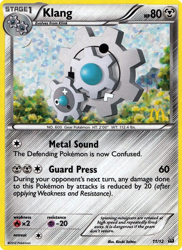 Klang - McDonald's Collection 2012 - #11 - Pokemon TCG card