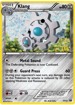 Klang - McDonald's Collection 2012 - #11 - Pokemon TCG card