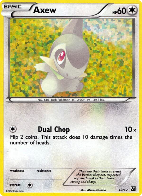 Axew - McDonald's Collection 2012 - #12 - Pokemon TCG card