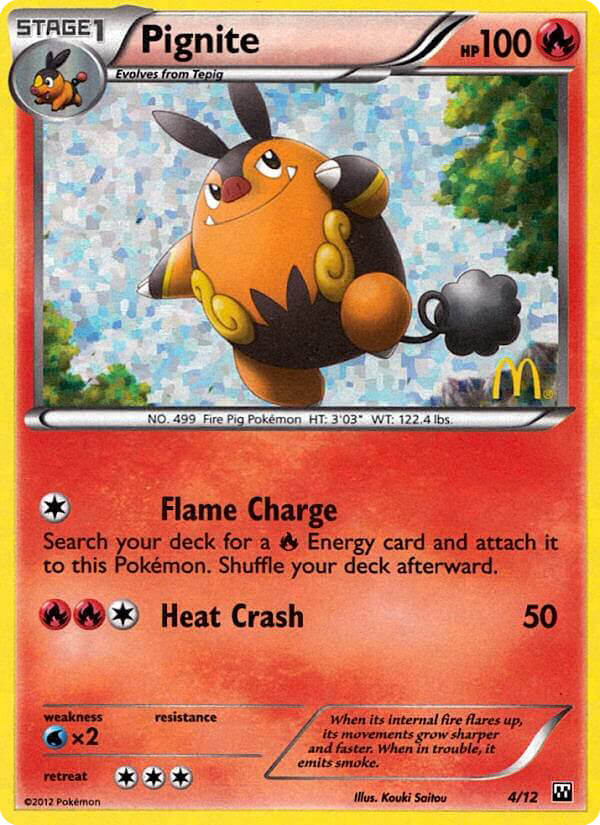 Pignite - McDonald's Collection 2012 - #4 - Pokemon TCG card