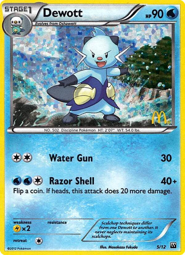 Dewott - McDonald's Collection 2012 - #5 - Pokemon TCG card