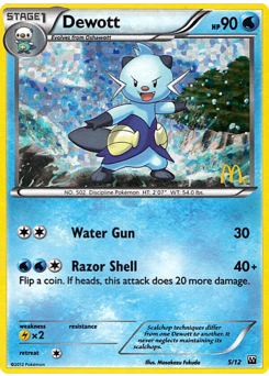 Dewott - McDonald's Collection 2012 - #5 - Pokemon TCG card