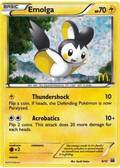 Emolga - McDonald's Collection 2012 - #6 - Pokemon TCG card
