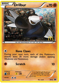 Drilbur - McDonald's Collection 2012 - #8 - Pokemon TCG card