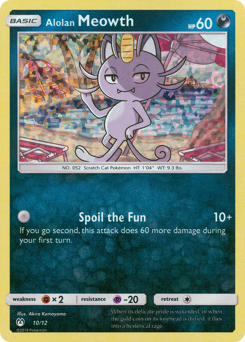 Alolan Meowth - McDonald's Collection 2019 - #10 - Pokemon TCG card