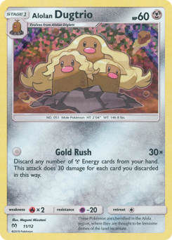 Alolan Dugtrio - McDonald's Collection 2019 - #11 - Pokemon TCG card