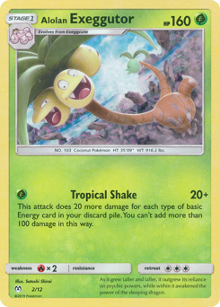 Alolan Exeggutor - McDonald's Collection 2019 - #2 - Pokemon TCG card