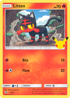 Litten - McDonald's Collection 2021 - #15 - Pokemon TCG card