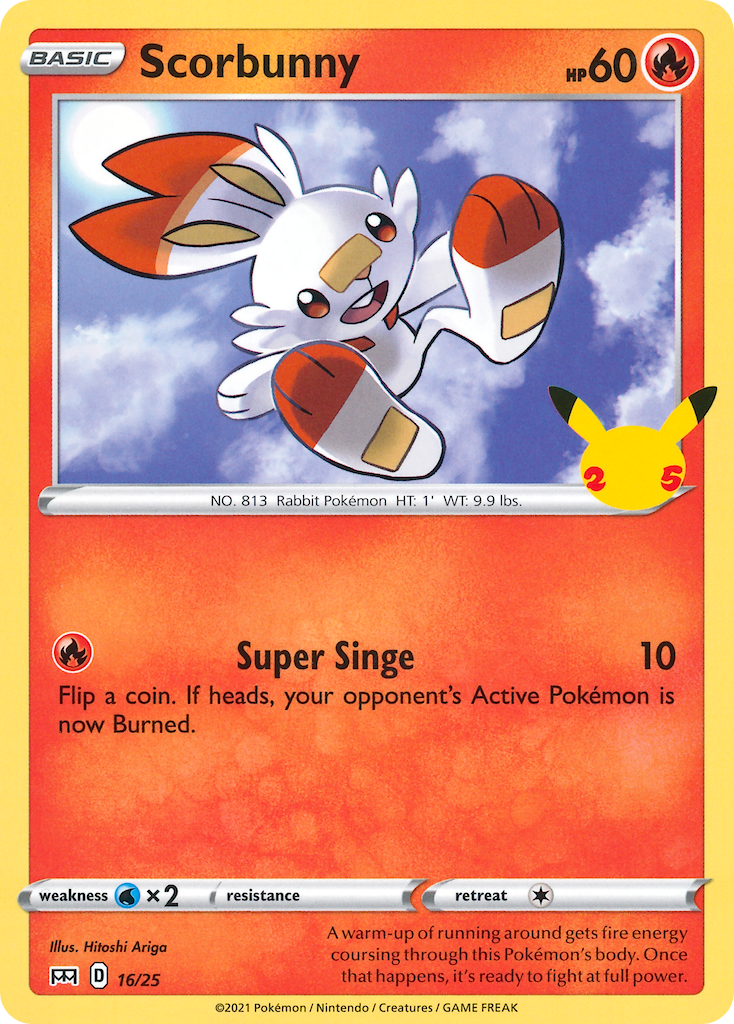 Scorbunny - McDonald's Collection 2021 - #16 - Pokemon TCG card