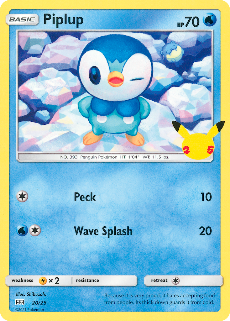 Piplup - McDonald's Collection 2021 - #20 - Pokemon TCG card