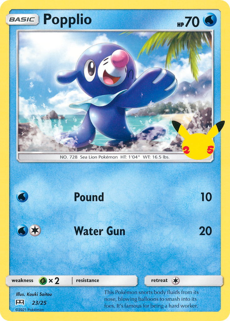 Popplio - McDonald's Collection 2021 - #23 - Pokemon TCG card