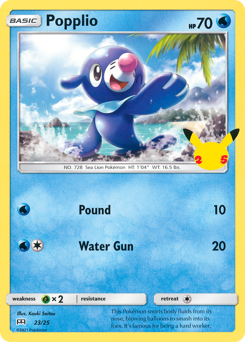 Popplio - McDonald's Collection 2021 - #23 - Pokemon TCG card