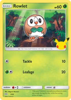 Rowlet - McDonald's Collection 2021 - #7 - Pokemon TCG card