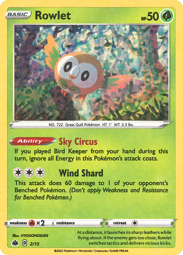 Rowlet - McDonald's Collection 2022 - #2 - Pokemon TCG card