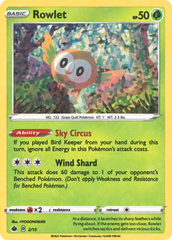 Rowlet #2 Rowlet - McDonald's Collection 2022 - #2 - Pokemon TCG card