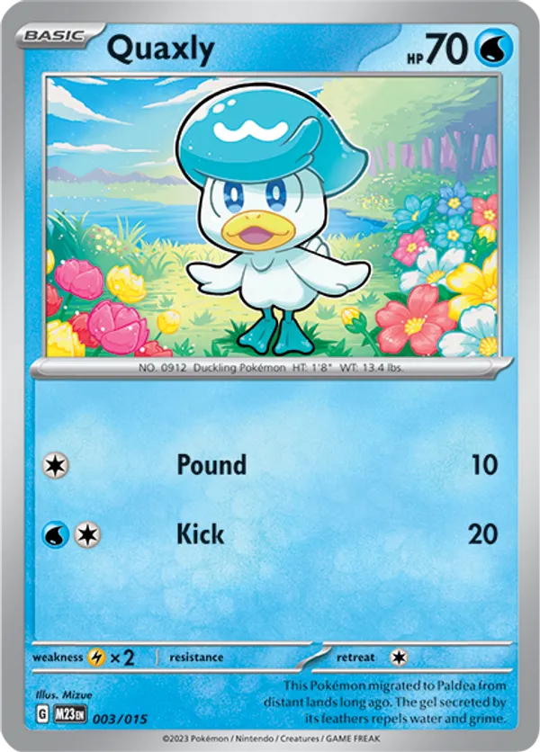 Quaxly - McDonald's Collection 2023 - #3 - Pokemon TCG card