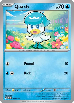Quaxly #3 Quaxly - McDonald's Collection 2023 - #3 - Pokemon TCG card