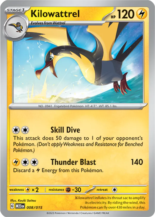 Kilowattrel - McDonald's Collection 2023 - #8 - Pokemon TCG card