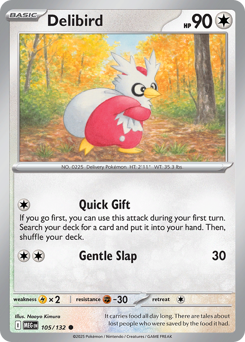 Delibird - Mega Evolution - #105 - Pokemon TCG card