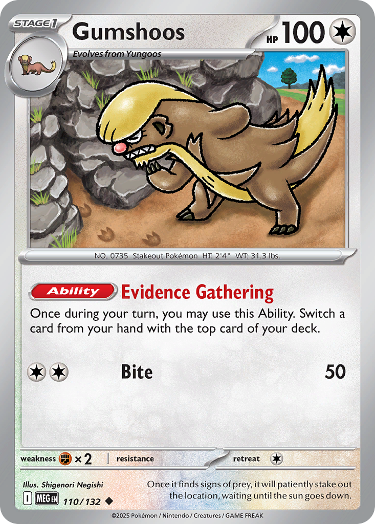 Gumshoos - Mega Evolution - #110 - Pokemon TCG card