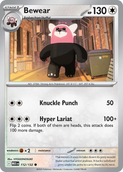 Bewear #112 Bewear - Mega Evolution - #112 - Pokemon TCG card
