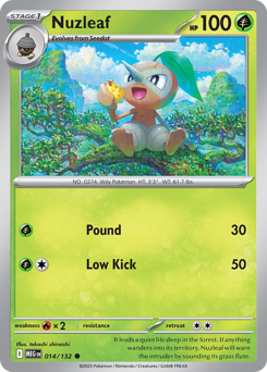 Nuzleaf #14 Nuzleaf - Mega Evolution - #14 - Pokemon TCG card