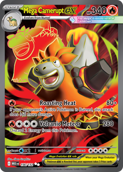 Mega Camerupt ex #156 Mega Camerupt ex - Mega Evolution - #156 - Pokemon TCG card