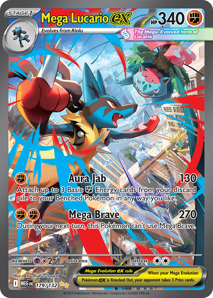 Mega Lucario ex - Mega Evolution - #179 - Pokemon TCG card