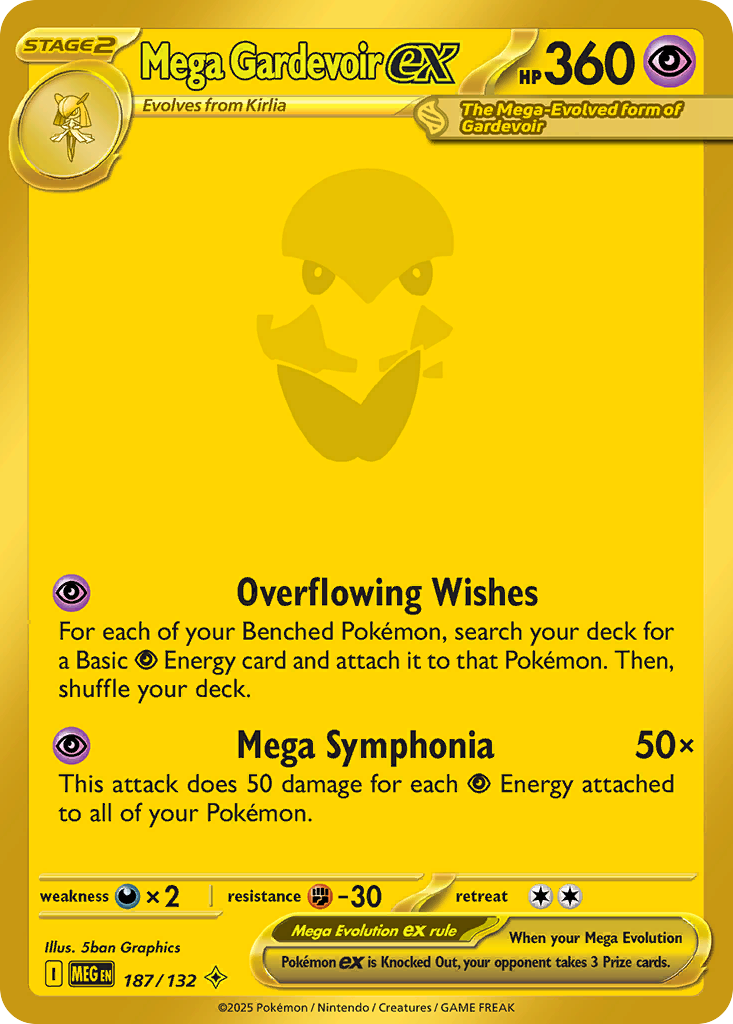 Mega Gardevoir ex - Mega Evolution - #187 - Pokemon TCG card