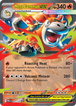 Mega Camerupt ex #22 Mega Camerupt ex - Mega Evolution - #22 - Pokemon TCG card