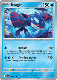 Kyogre - Mega Evolution - #34 - Pokemon TCG card