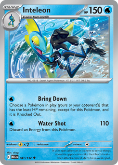 Inteleon - Mega Evolution - #41 - Pokemon TCG card