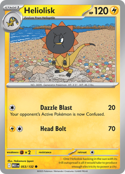 Heliolisk #53 Heliolisk - Mega Evolution - #53 - Pokemon TCG card