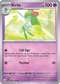 Kirlia #59 Kirlia - Mega Evolution - #59 - Pokemon TCG card