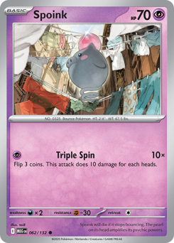 Spoink - Mega Evolution - #62 - Pokemon TCG card