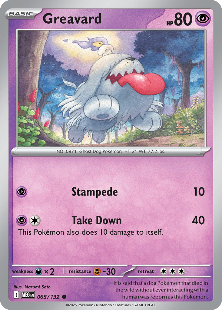 Greavard - Mega Evolution - #65 - Pokemon TCG card
