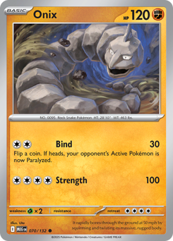 Onix - Mega Evolution - #70 - Pokemon TCG card