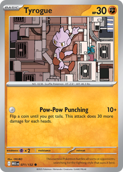 Tyrogue #71 Tyrogue - Mega Evolution - #71 - Pokemon TCG card