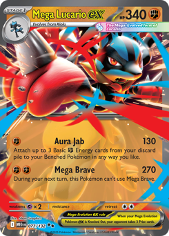 Mega Lucario ex - Mega Evolution - #77 - Pokemon TCG card