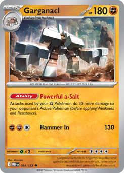Garganacl #84 Garganacl - Mega Evolution - #84 - Pokemon TCG card