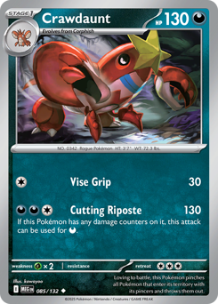 Crawdaunt #85 Crawdaunt - Mega Evolution - #85 - Pokemon TCG card