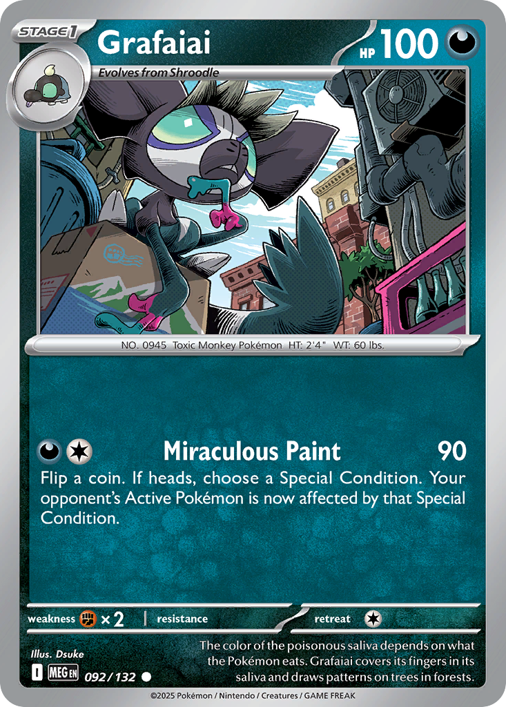 Grafaiai - Mega Evolution - #92 - Pokemon TCG card