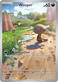 Paldean Wooper #102 Paldean Wooper - Phantasmal Flames - #102 - Pokemon TCG card