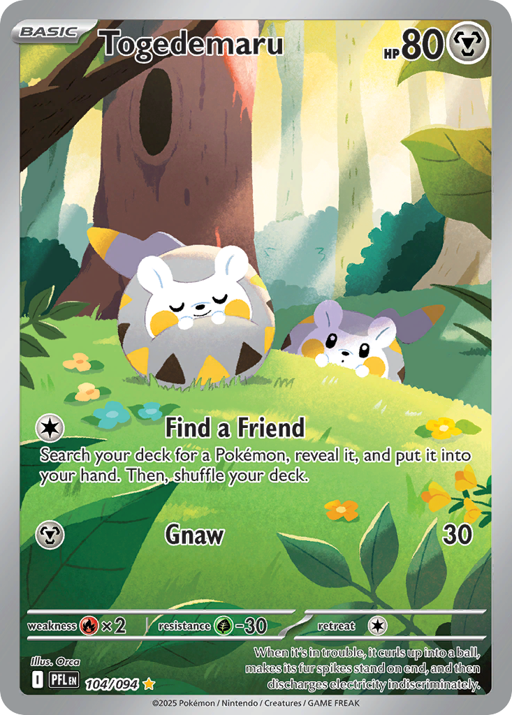 Togedemaru - Phantasmal Flames - #104 - Pokemon TCG card