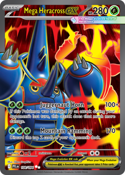 Mega Heracross ex #108 Mega Heracross ex - Phantasmal Flames - #108 - Pokemon TCG card