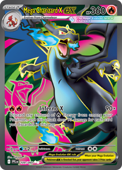 Mega Charizard X ex #109 Mega Charizard X ex - Phantasmal Flames - #109 - Pokemon TCG card