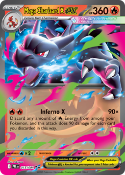 Mega Charizard X ex #13 Mega Charizard X ex - Phantasmal Flames - #13 - Pokemon TCG card